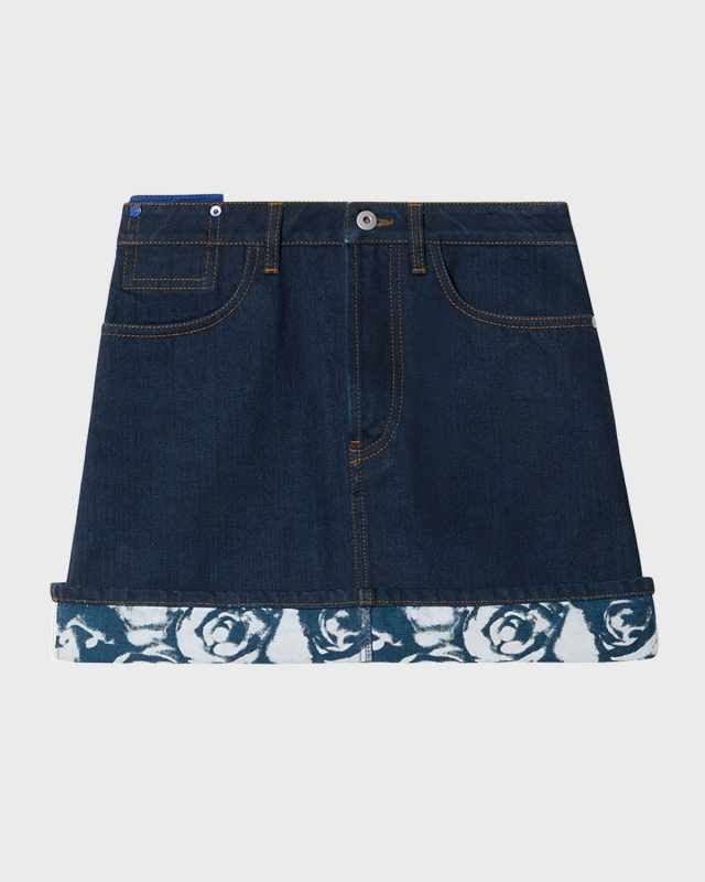 Heavyweight Denim EKD Patch Mini Skirt